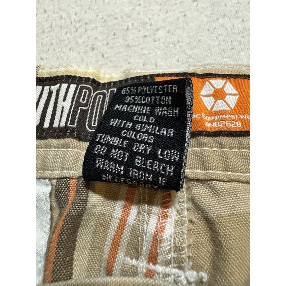 Y2K Southpole Shorts Mens 34 Plaid Orange Lightweight Hip Hop Streetwear Baggy - Picture 3 of 8